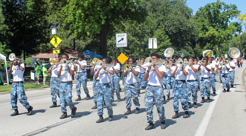 Warrensville Hts Marching Band in Parade of Flags on One World Day